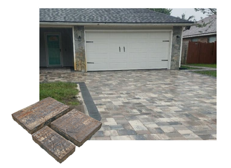 travertine driveway installation