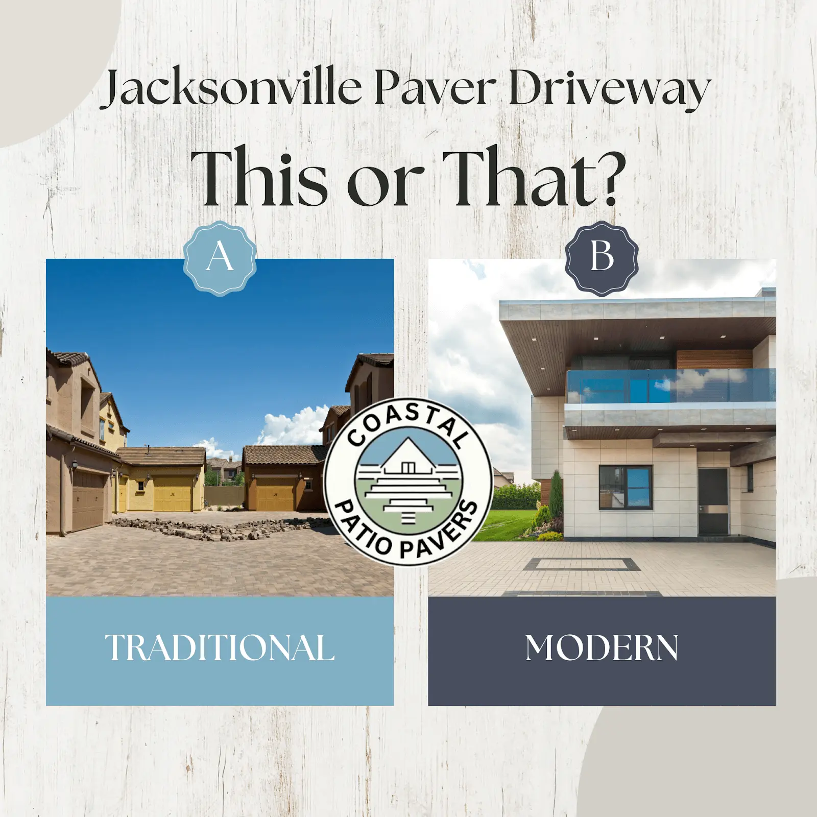 Paver Driveway Comparison-Traditional and Modern