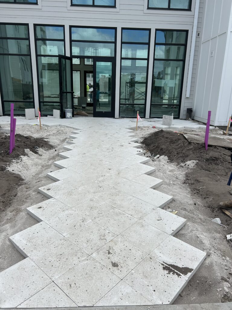 Commercial walkway pavers