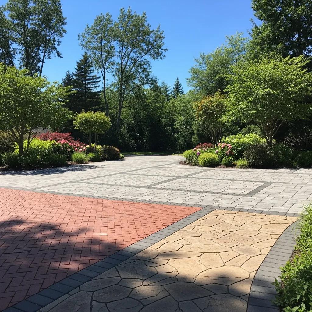 Durable driveway pavers in Jacksonville under a clear blue sky