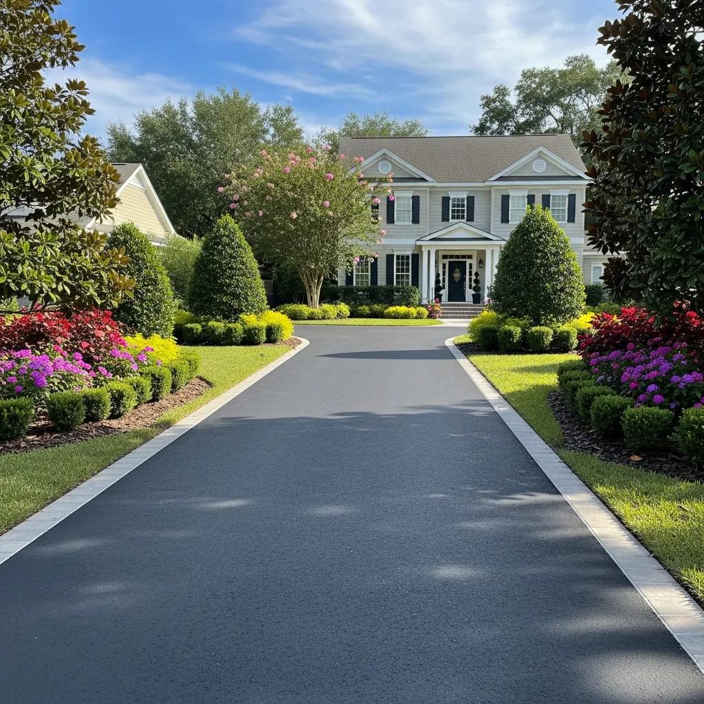 Newly installed driveway enhancing curb appeal in Jacksonville